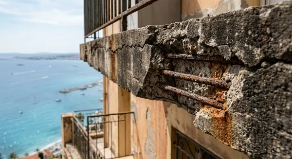 Balcons anciens à Nice : diagnostiquer et réparer le béton armé rongé par l'air marin