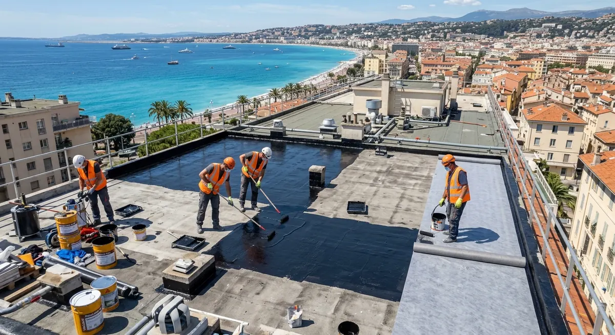 Flat-Roof Terrace Waterproofing in Nice: Membrane vs Liquid Systems